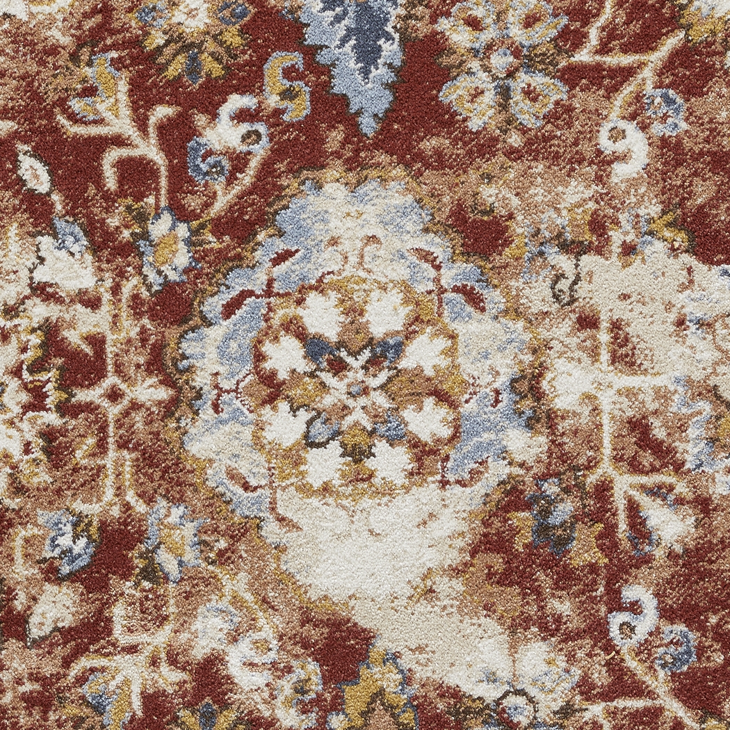 Amibell Orange 5'3 x 7'3 Area Rug - Thumbnail - Image 4