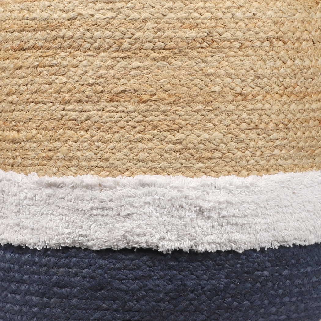Amiden Natural/Navy Pouf - Thumbnail - Image 6