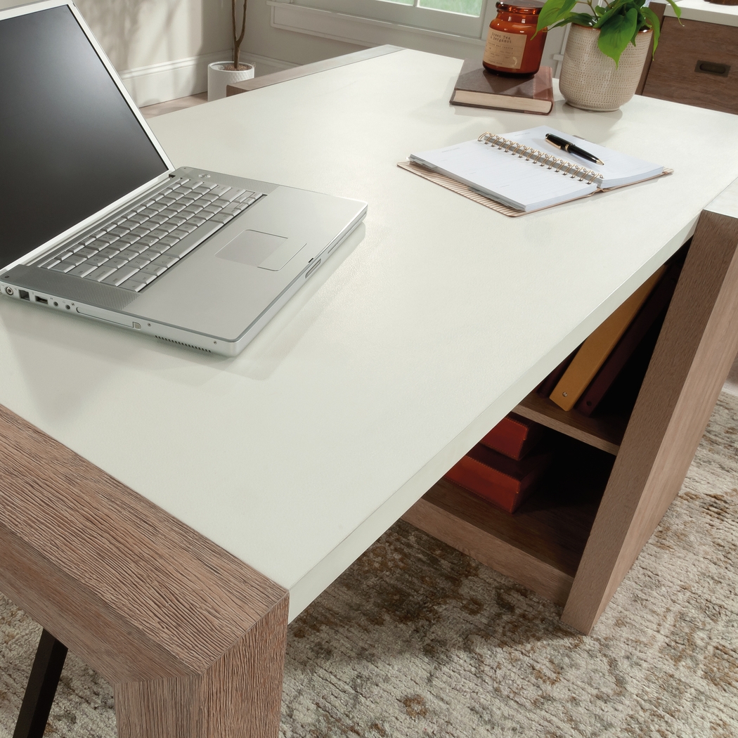 Amideo Brown Desk with Storage - Thumbnail - Image 2