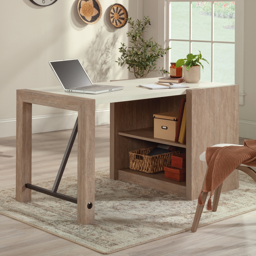 Amideo Brown Desk with Storage - Thumbnail - Image 3