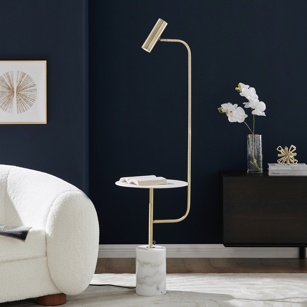 Amiee Court Brass Floor Lamp - Thumbnail - Image 2