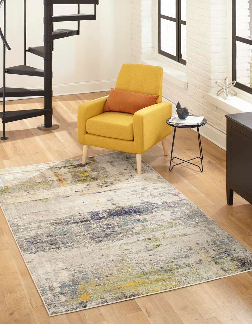Amiel Gray 5'1 x 8' Rug - Thumbnail - Image 2