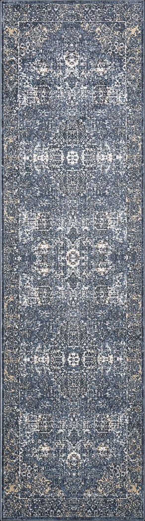 Amisia Navy 2'2 x 7'7 Runner Rug - Thumbnail - Image 1