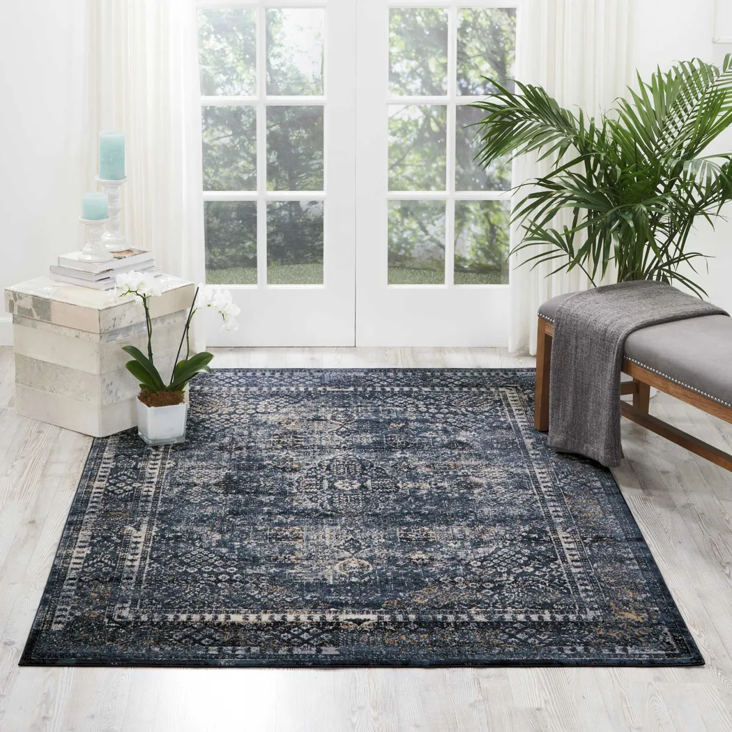 Amisia Navy 7'10 x 10'10 Rug - Thumbnail - Image 4