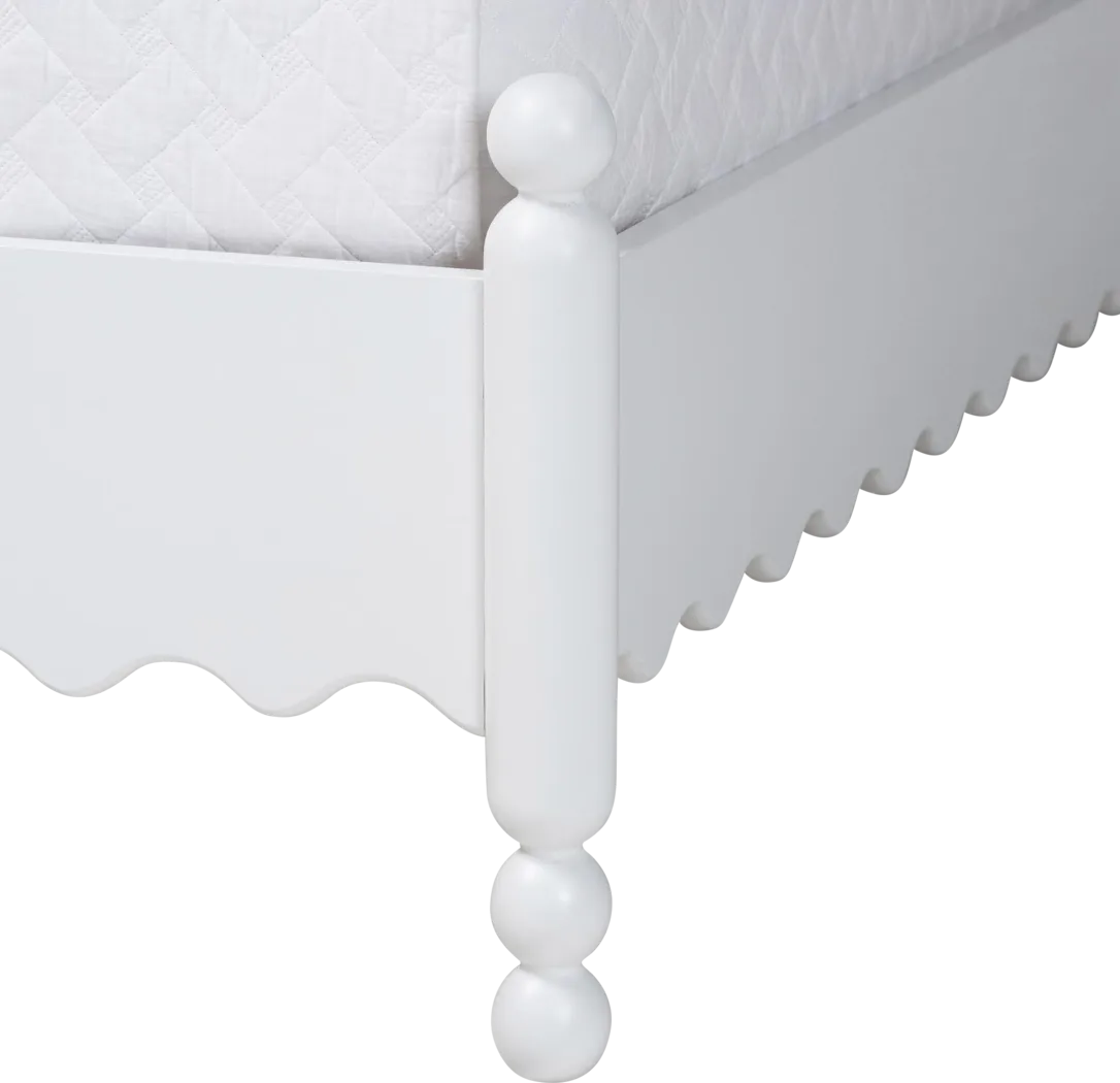 Amlai White King Platform Bed - Image 5