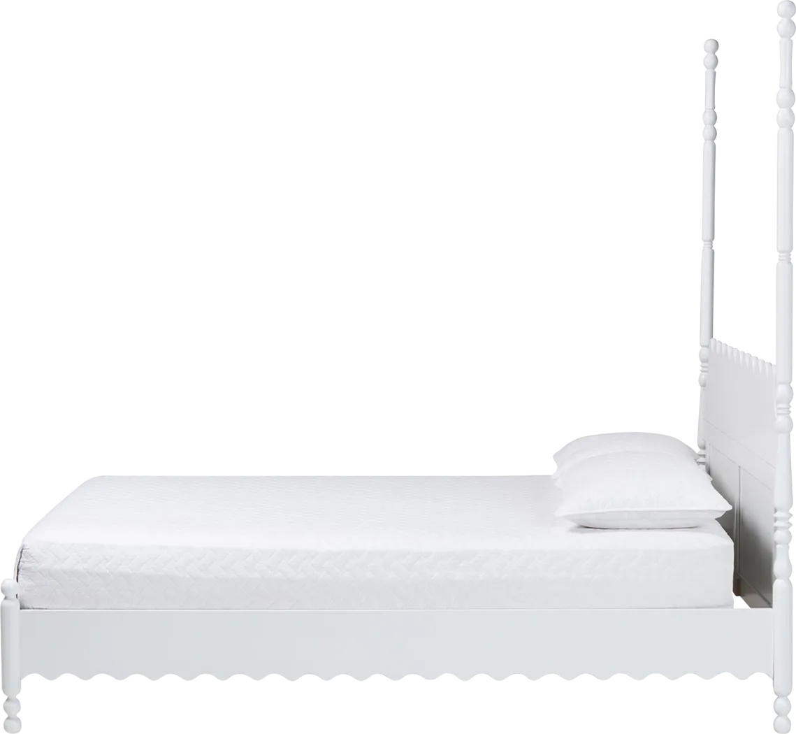Amlai White King Platform Bed - Image 6