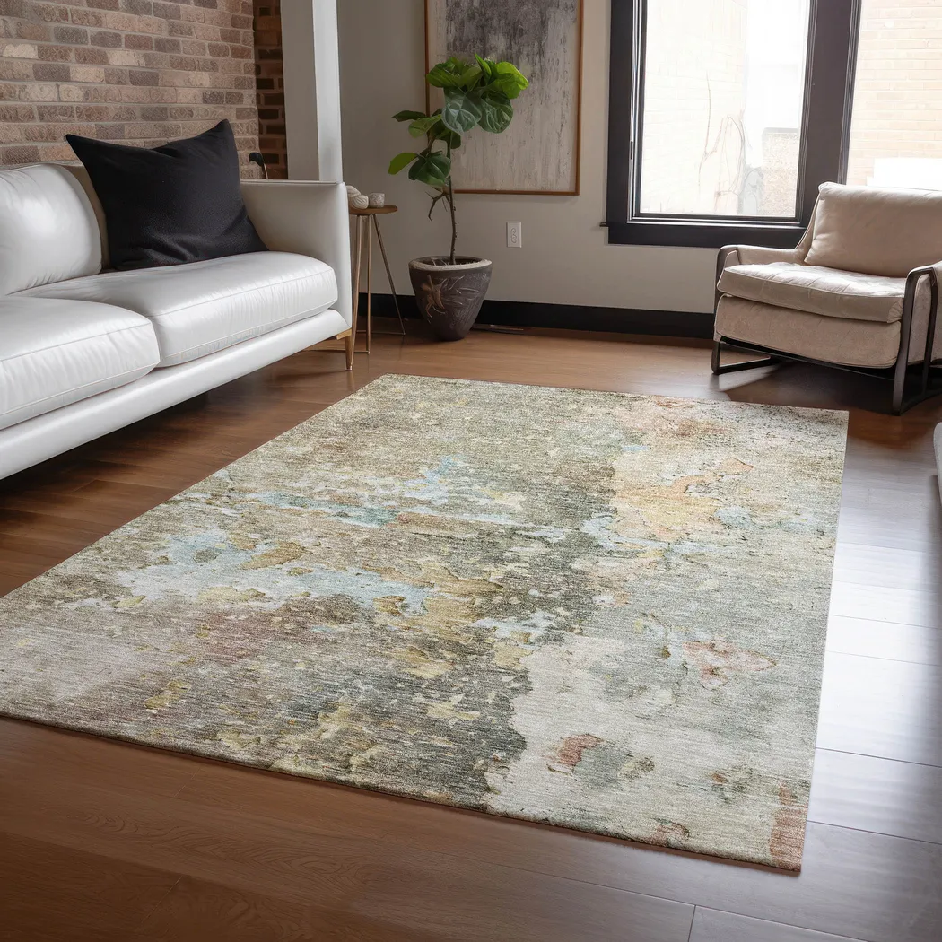 Amme Brown 8' x 10' Machine Washable Rug - Thumbnail - Image 2