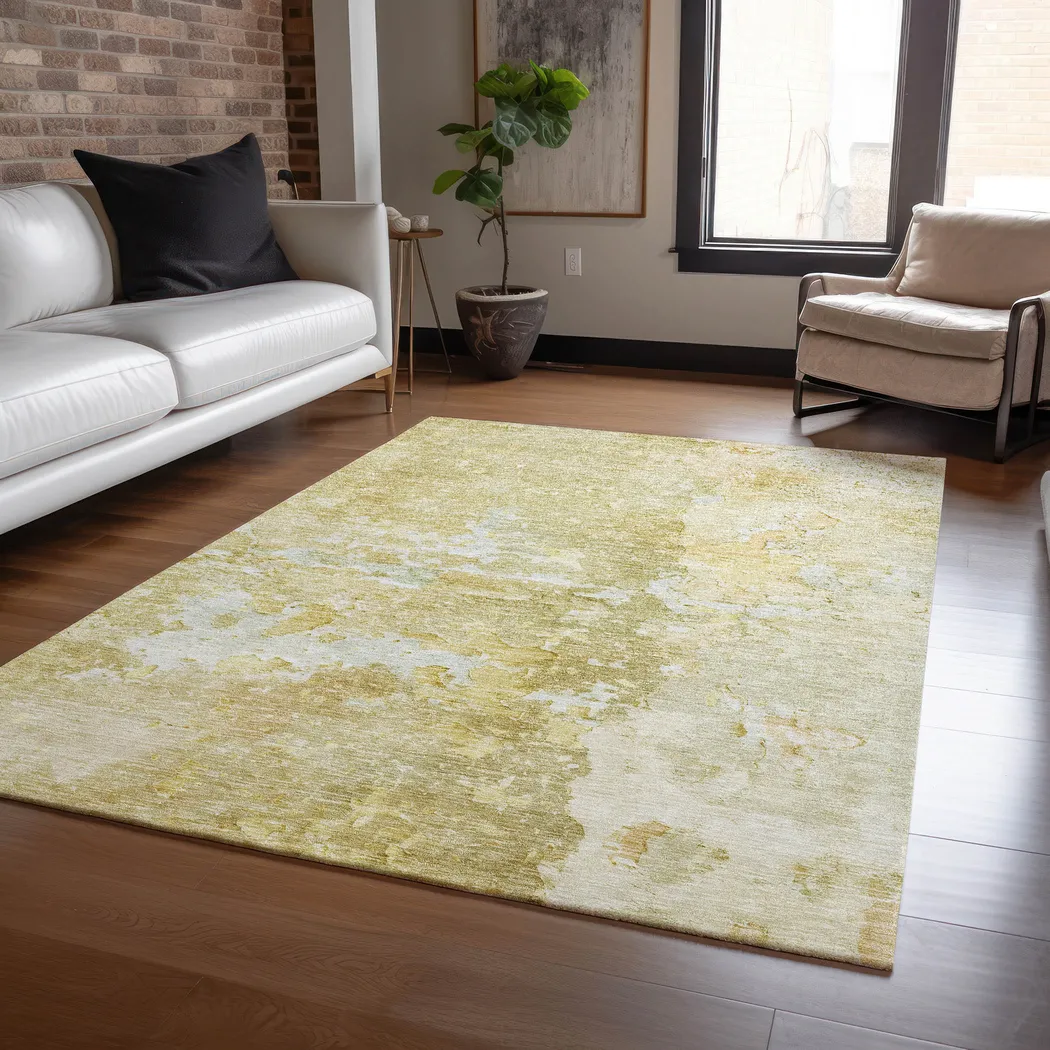 Amme Gold 5' x 8' Machine Washable Rug - Thumbnail - Image 2