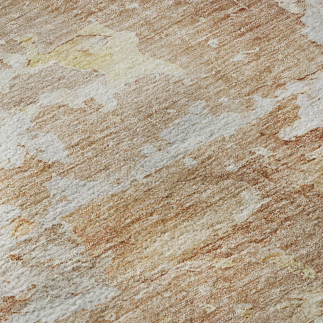 Amme Peach 8' Round Machine Washable Rug - Thumbnail - Image 3
