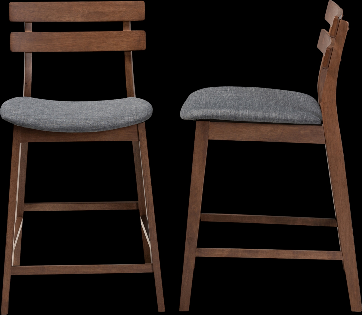 Ammerse Dark Gray Counter Stool, Set of 2 - Thumbnail - Image 3