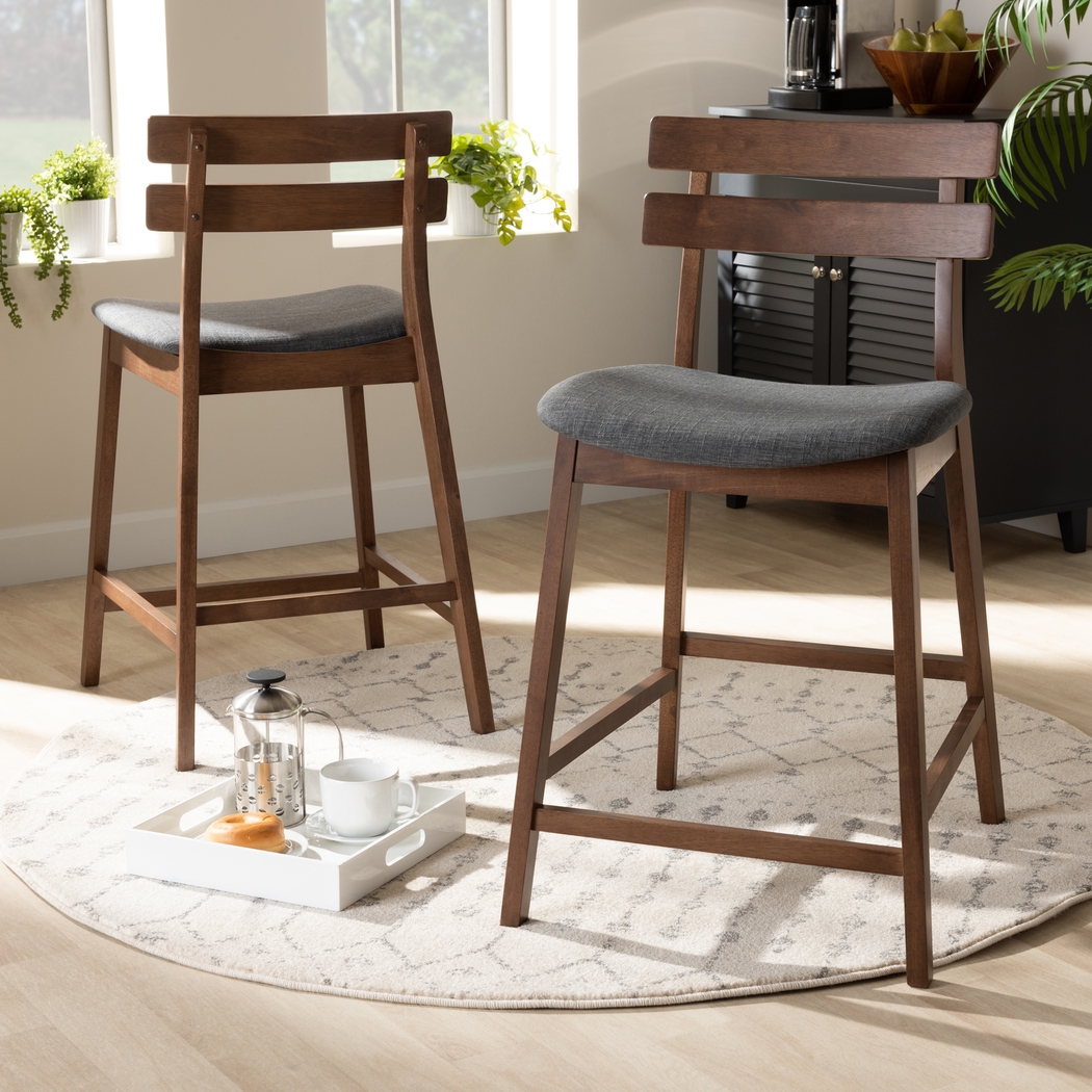 Ammerse Dark Gray Counter Stool, Set of 2 - Thumbnail - Image 7
