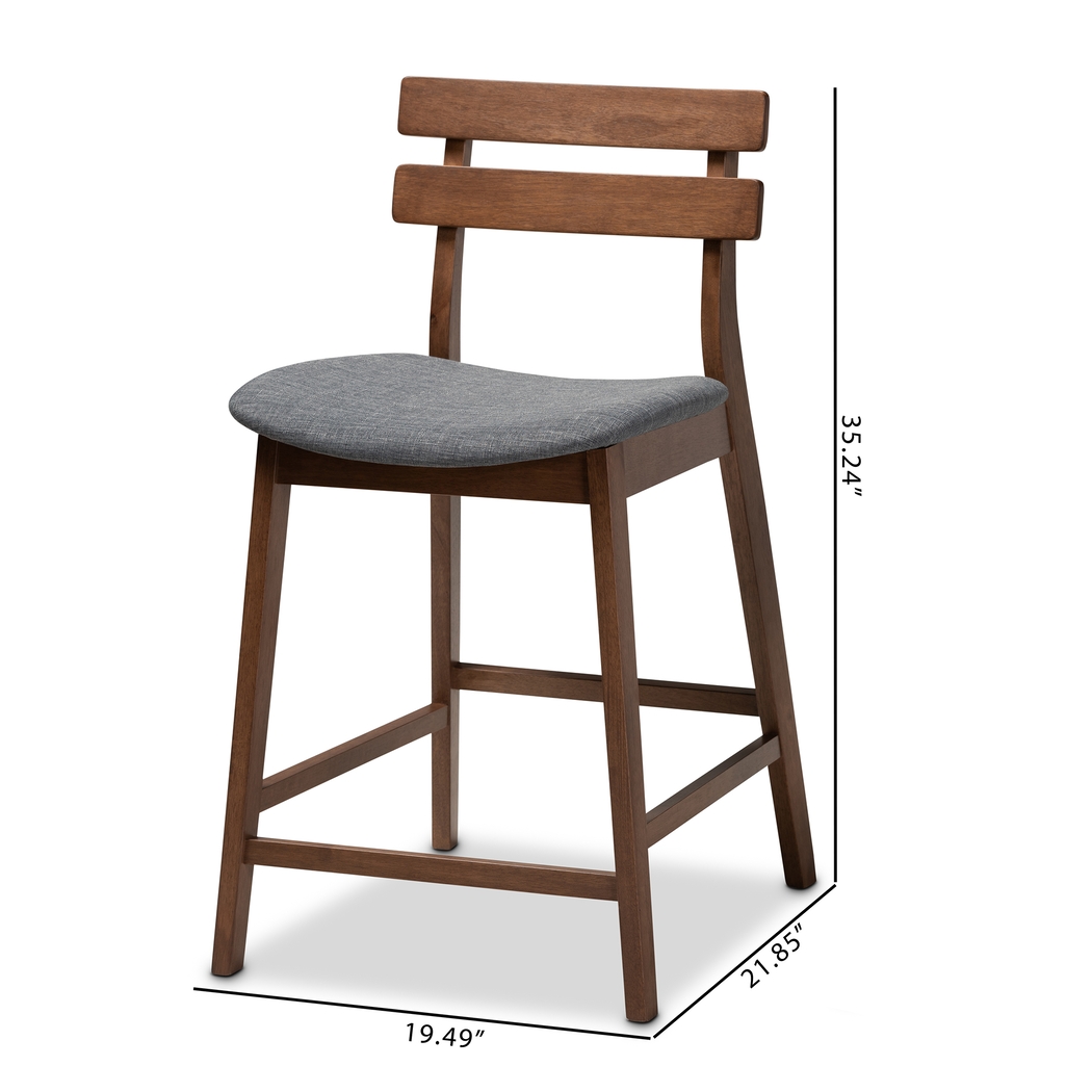 Ammerse Dark Gray Counter Stool, Set of 2 - Thumbnail - Image 9