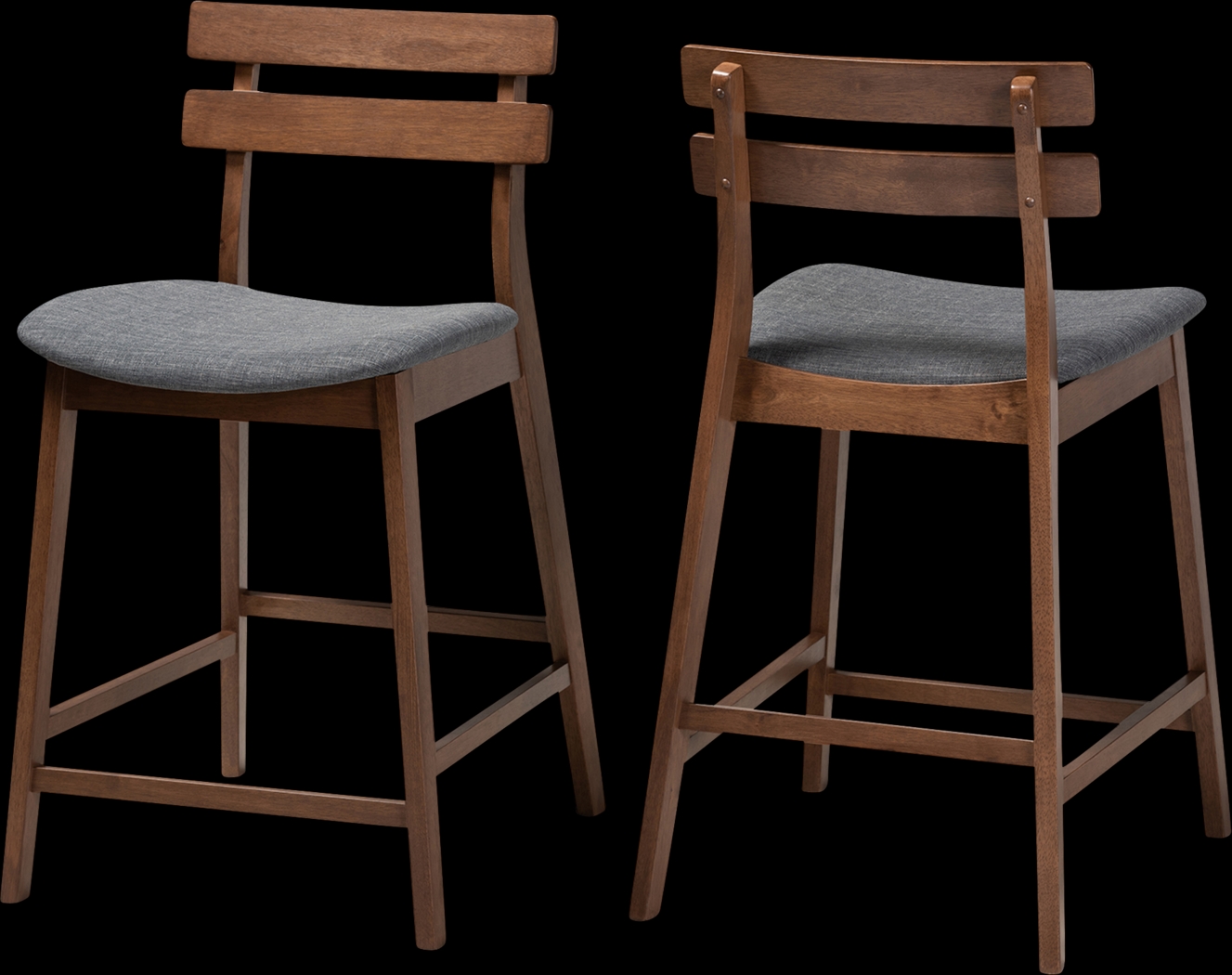 Ammerse Dark Gray Counter Stool, Set of 2 - Thumbnail - Image 1