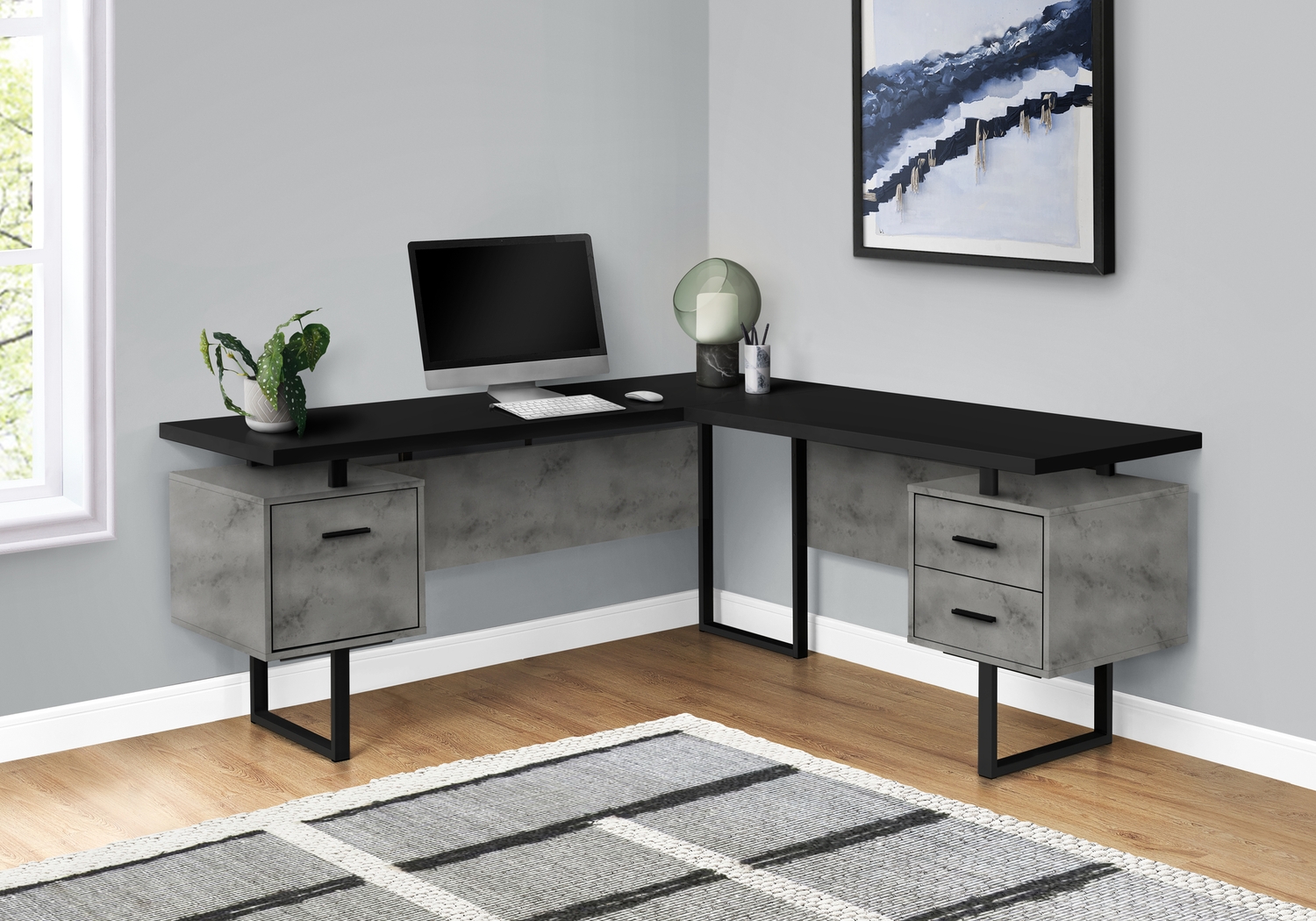 Ammonett Gray Desk - Thumbnail - Image 2