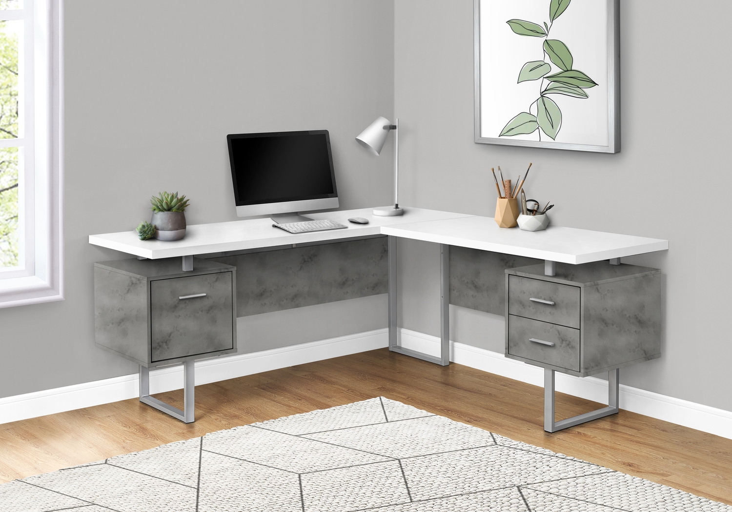 Ammonett Silver Desk - Thumbnail - Image 2
