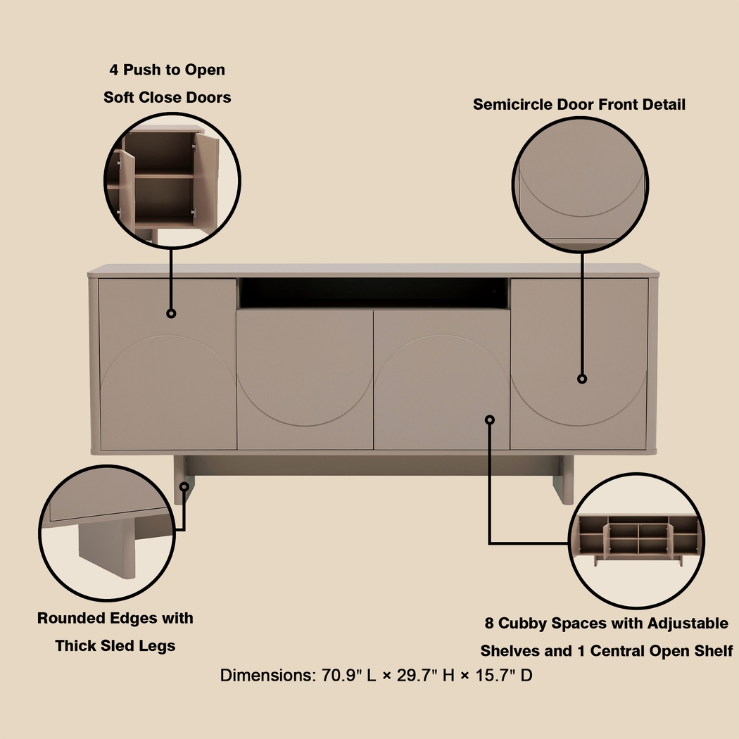Ammons Brown Sideboard - Thumbnail - Image 6