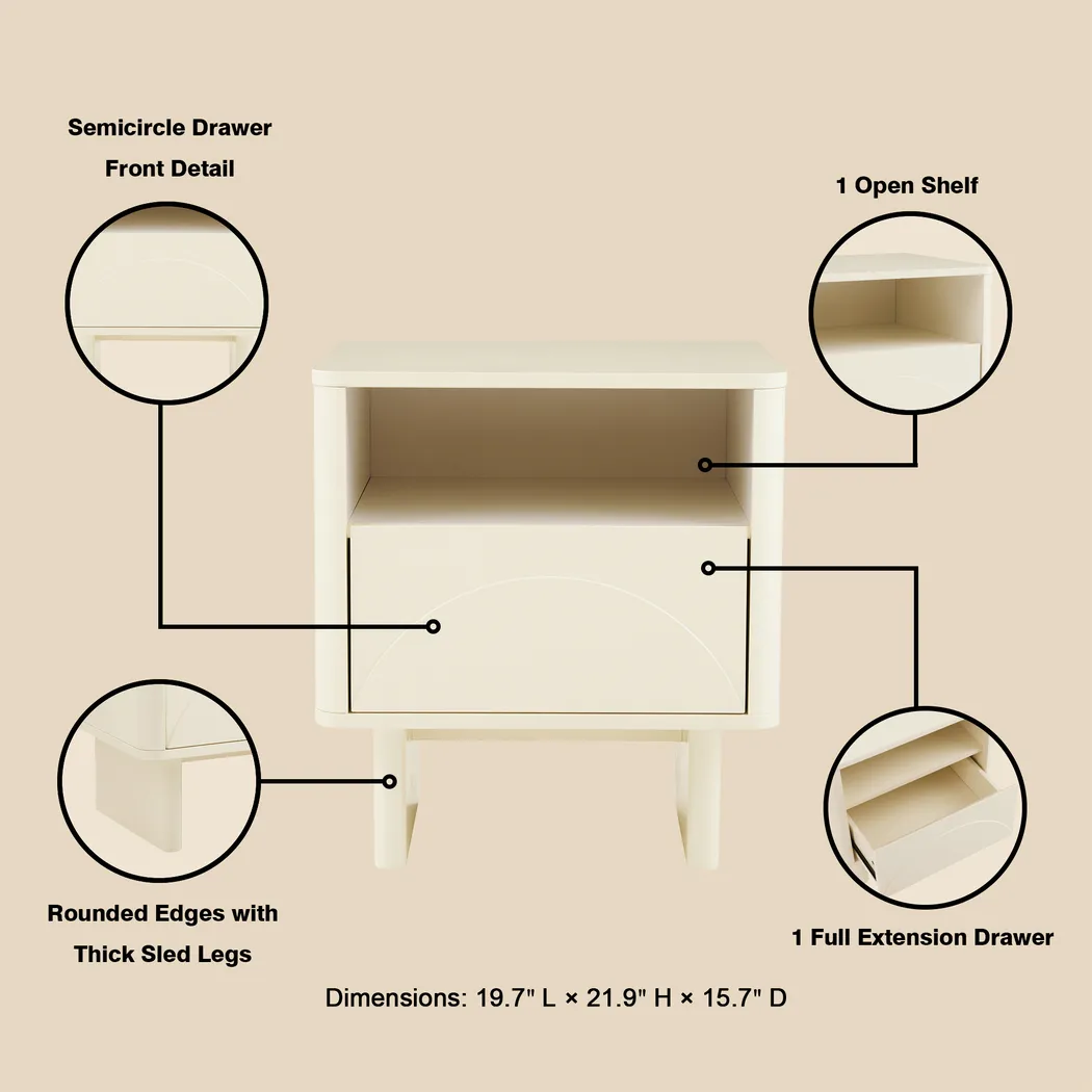 Ammons Cream Nightstand - Thumbnail - Image 5