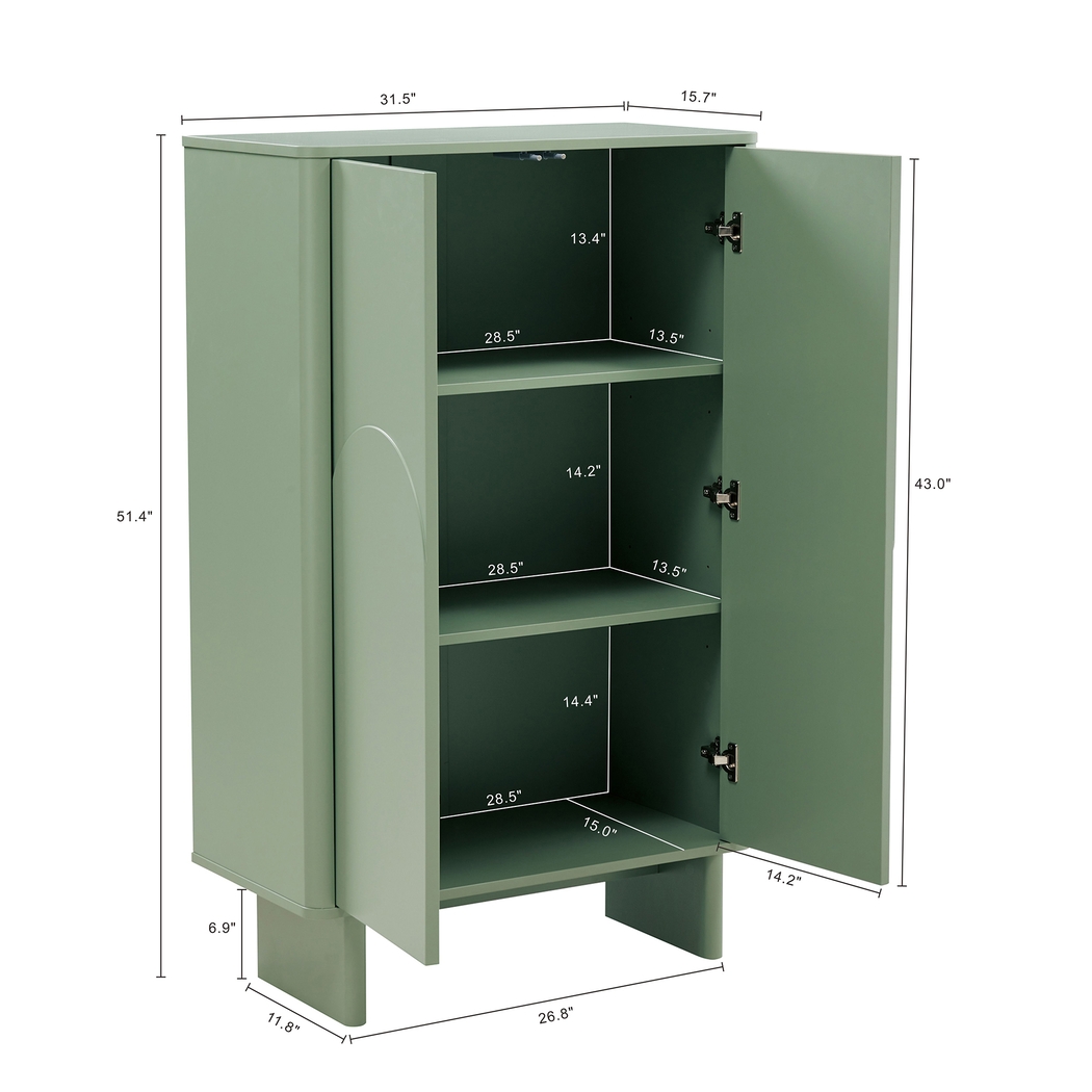 Ammons Green Accent Cabinet - Thumbnail - Image 5