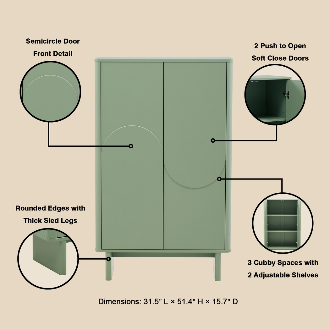 Ammons Green Accent Cabinet - Thumbnail - Image 6