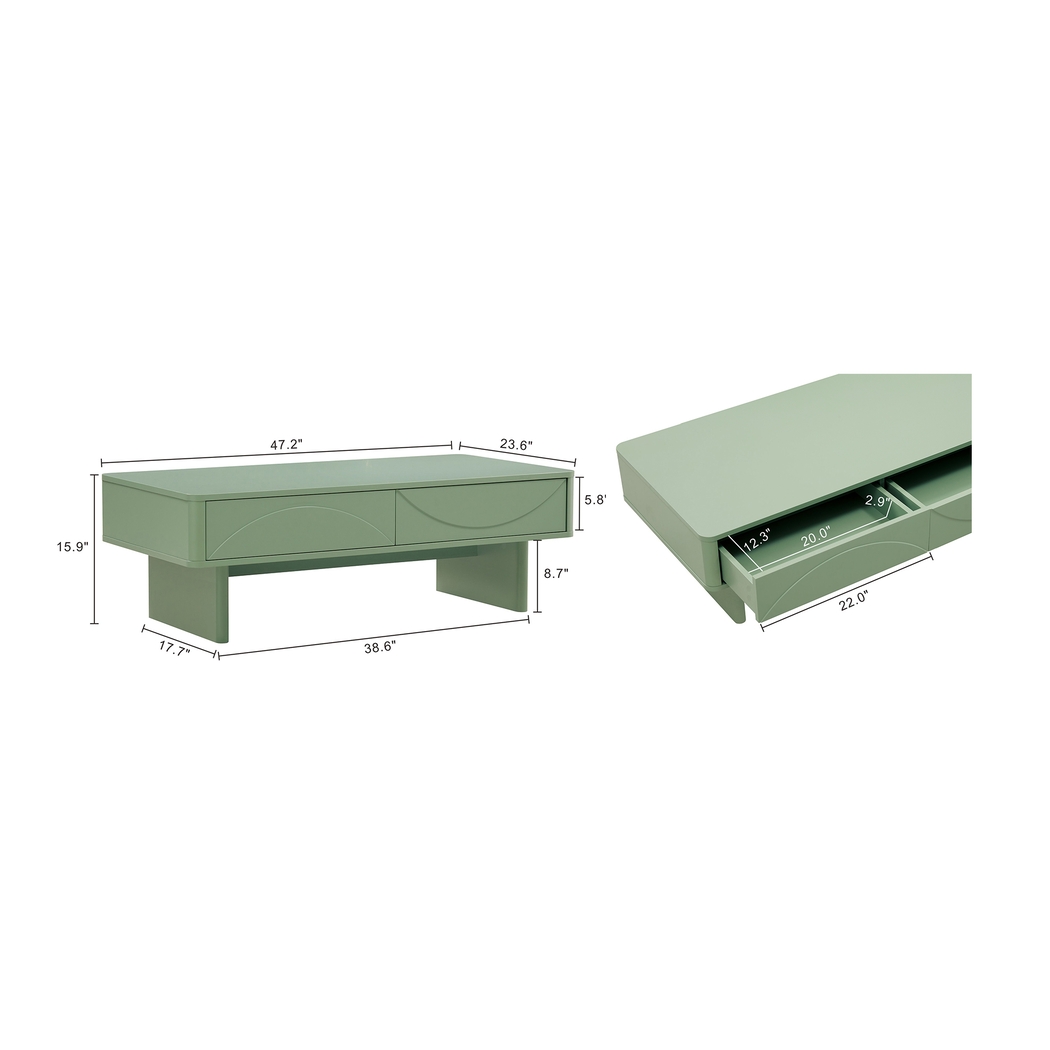 Ammons Green Cocktail Table - Thumbnail - Image 4