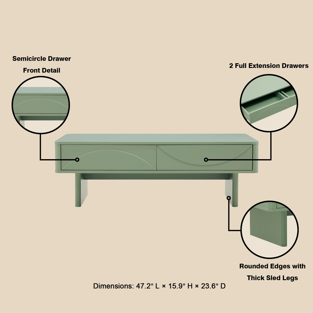 Ammons Green Cocktail Table - Thumbnail - Image 5