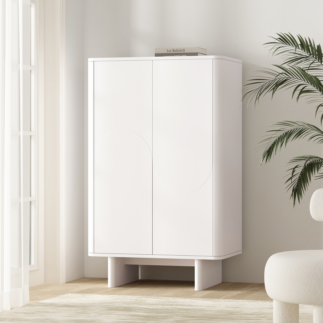 Ammons White Accent Cabinet - Thumbnail - Image 2