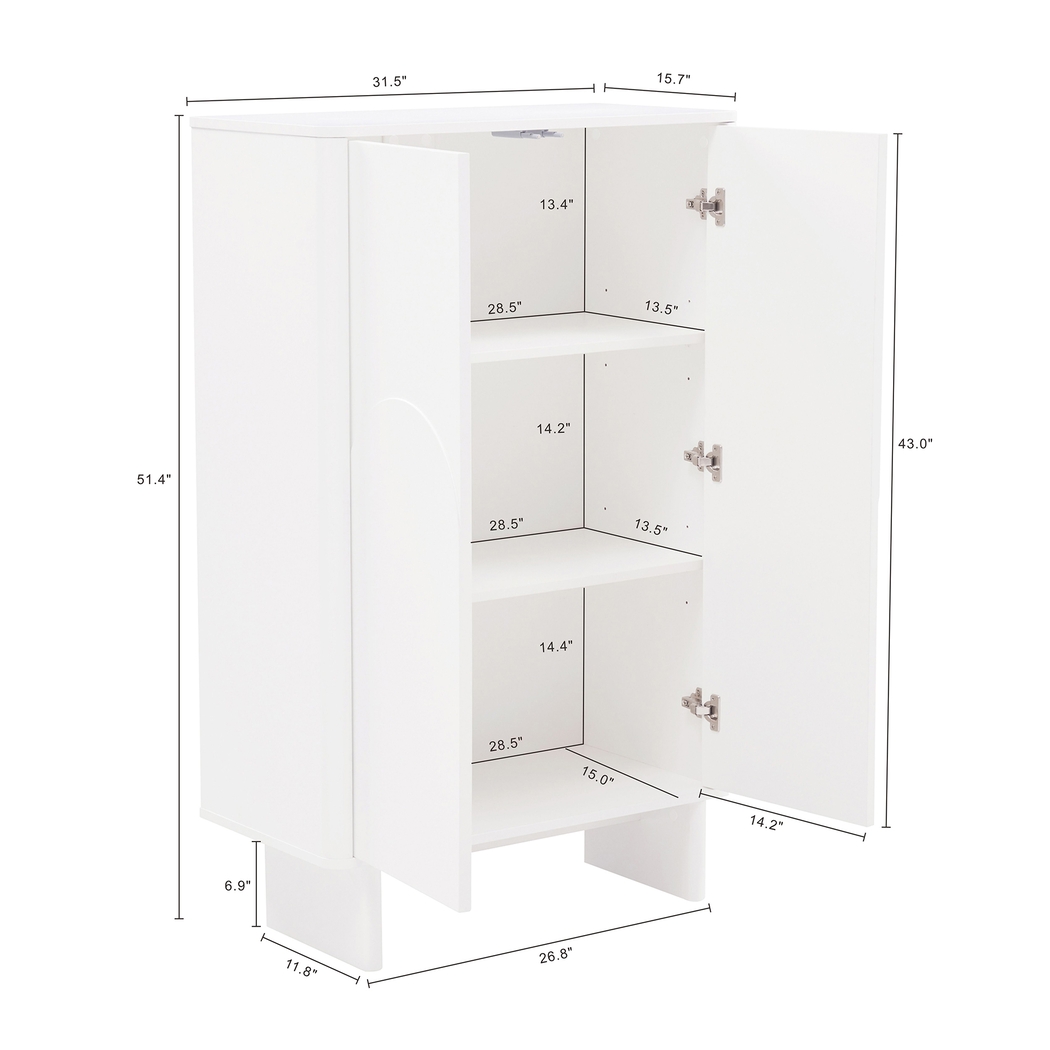 Ammons White Accent Cabinet - Thumbnail - Image 5