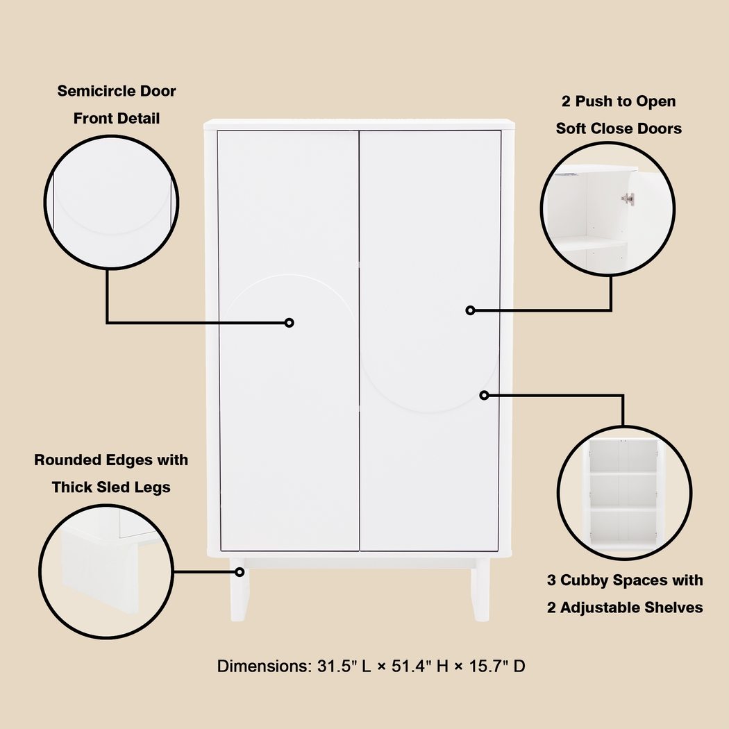 Ammons White Accent Cabinet - Thumbnail - Image 6