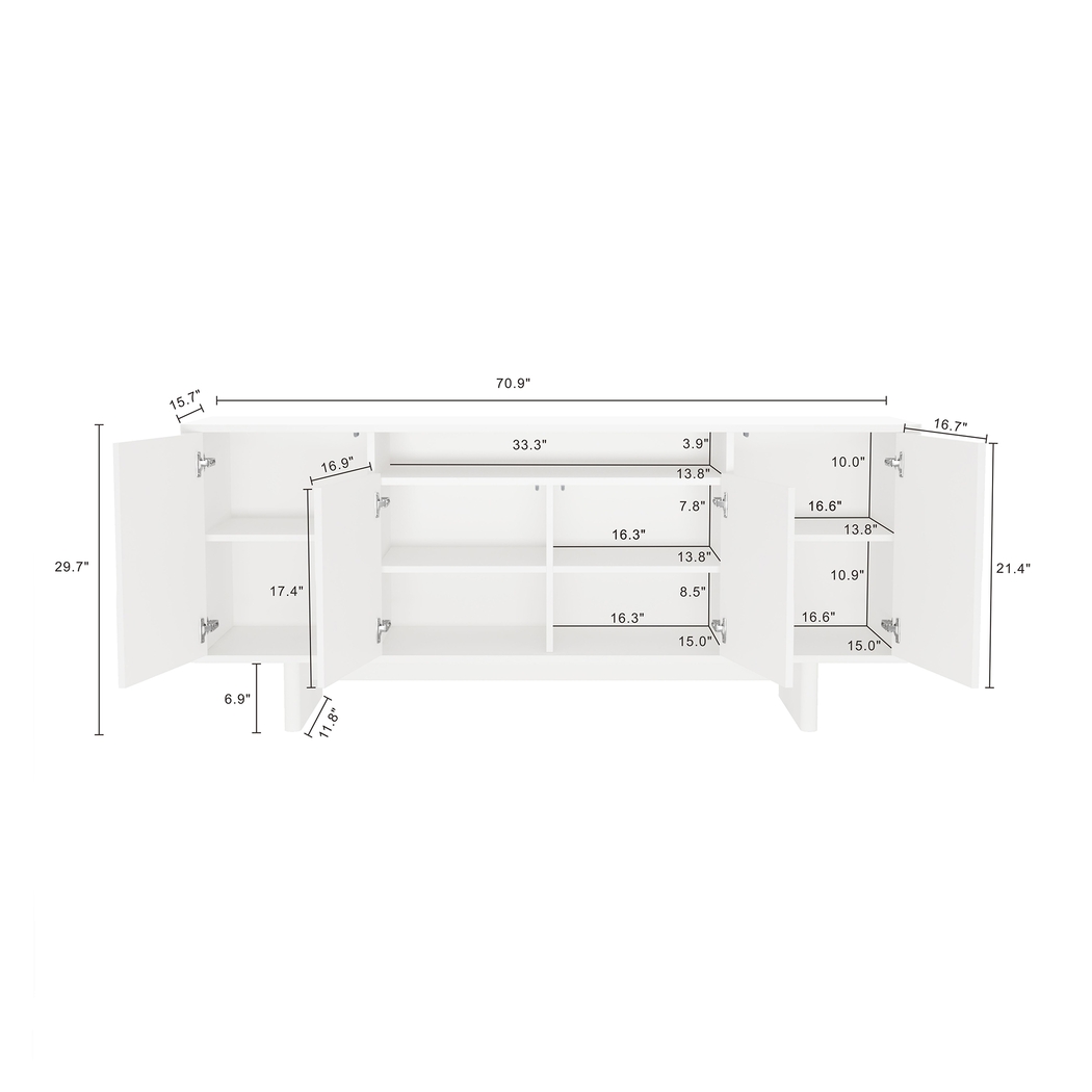 Ammons White Sideboard - Thumbnail - Image 5