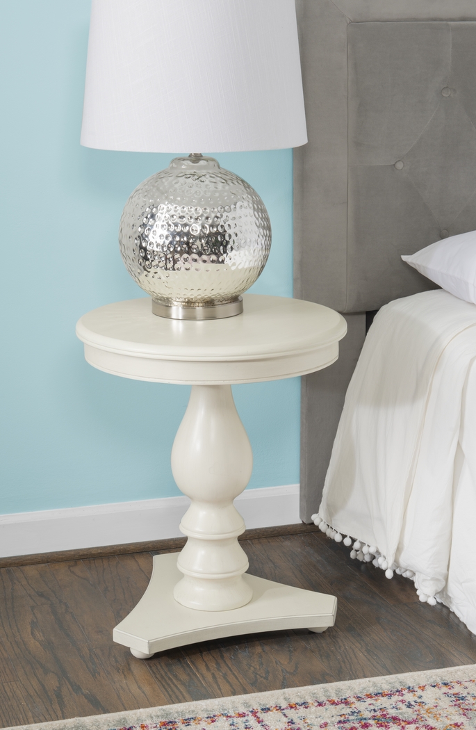 Amorette White Accent Table - Thumbnail - Image 3