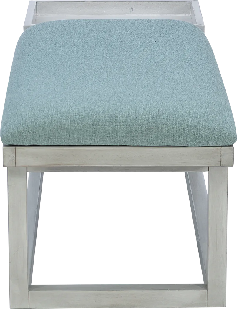 Amoroso White/Aqua Bench - Image 7