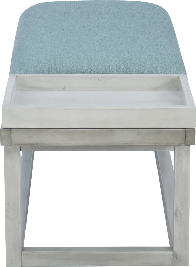 Amoroso White/Aqua Bench - Image 8