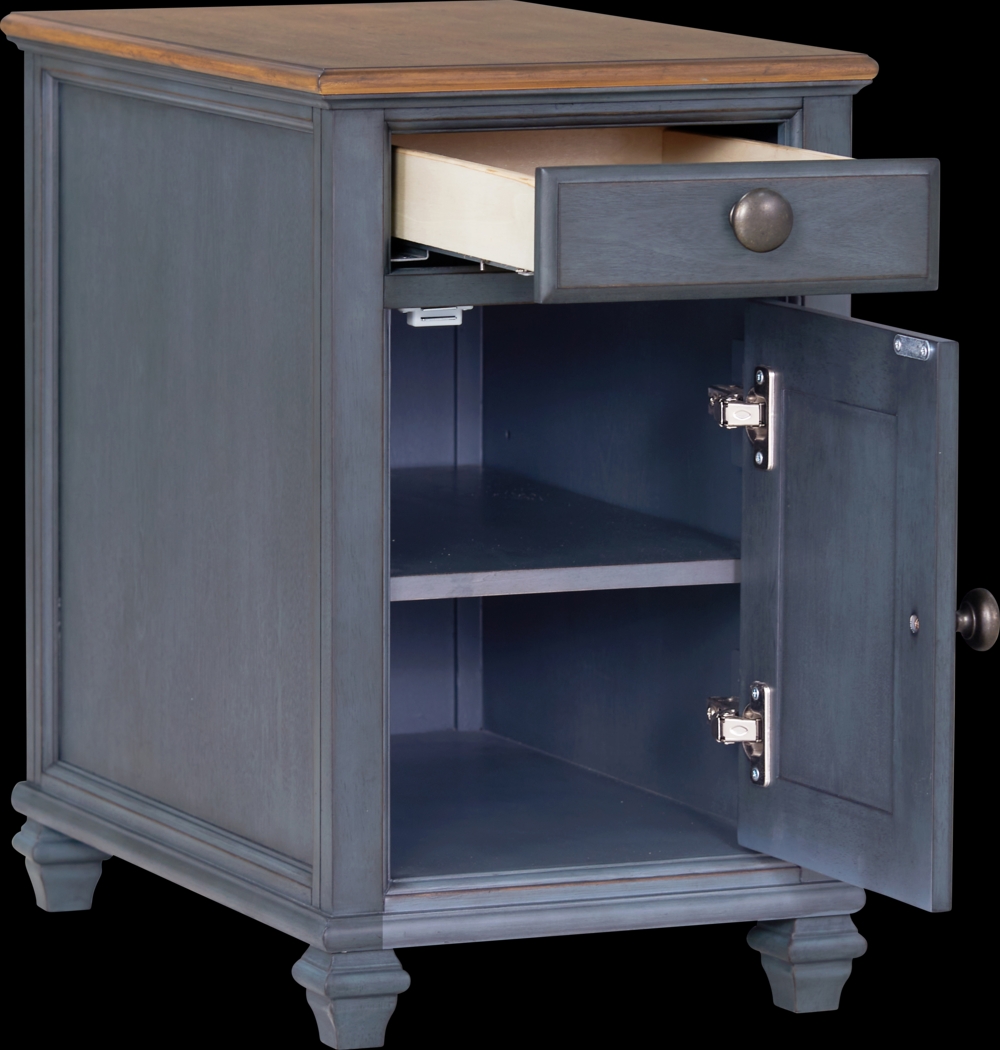 Amoyr Blue Chairside Table - Thumbnail - Image 4