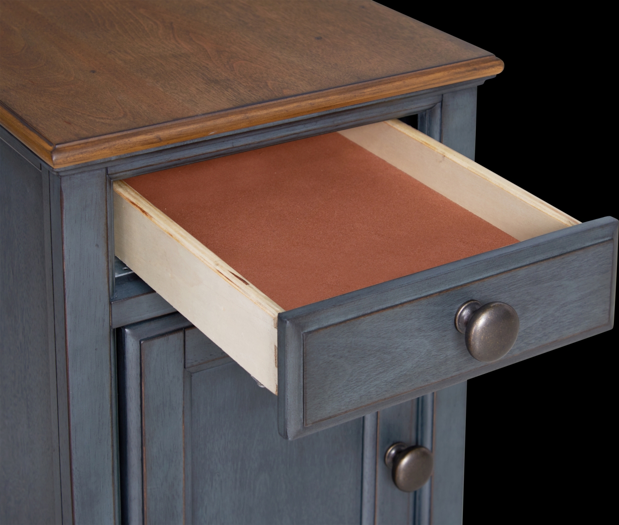 Amoyr Blue Chairside Table - Thumbnail - Image 5