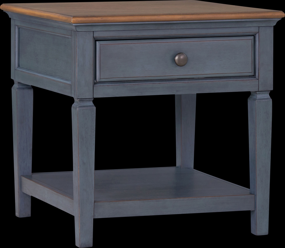 Amoyr Blue End Table - Thumbnail - Image 1
