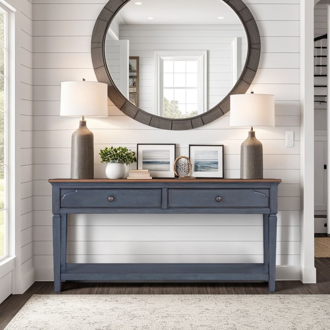 Amoyr Blue Sofa Table - Thumbnail - Image 2