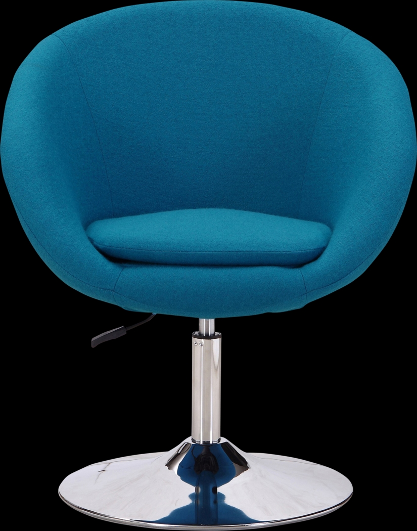Amparoo Blue Swivel Accent Chair - Thumbnail - Image 2
