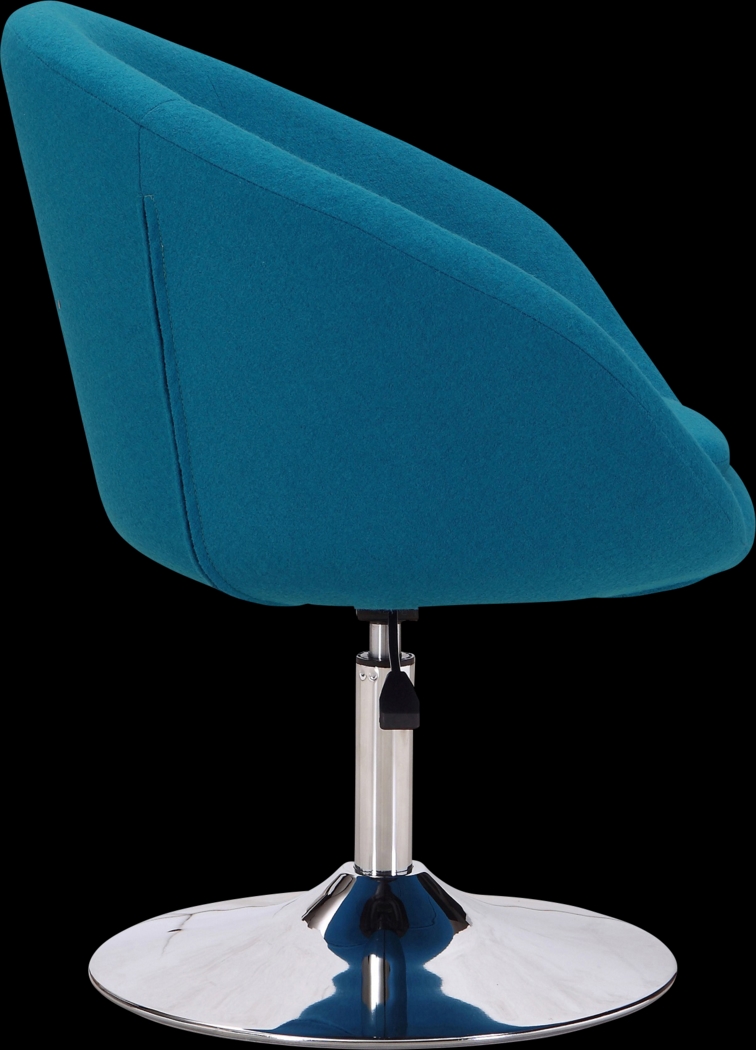 Amparoo Blue Swivel Accent Chair - Thumbnail - Image 3