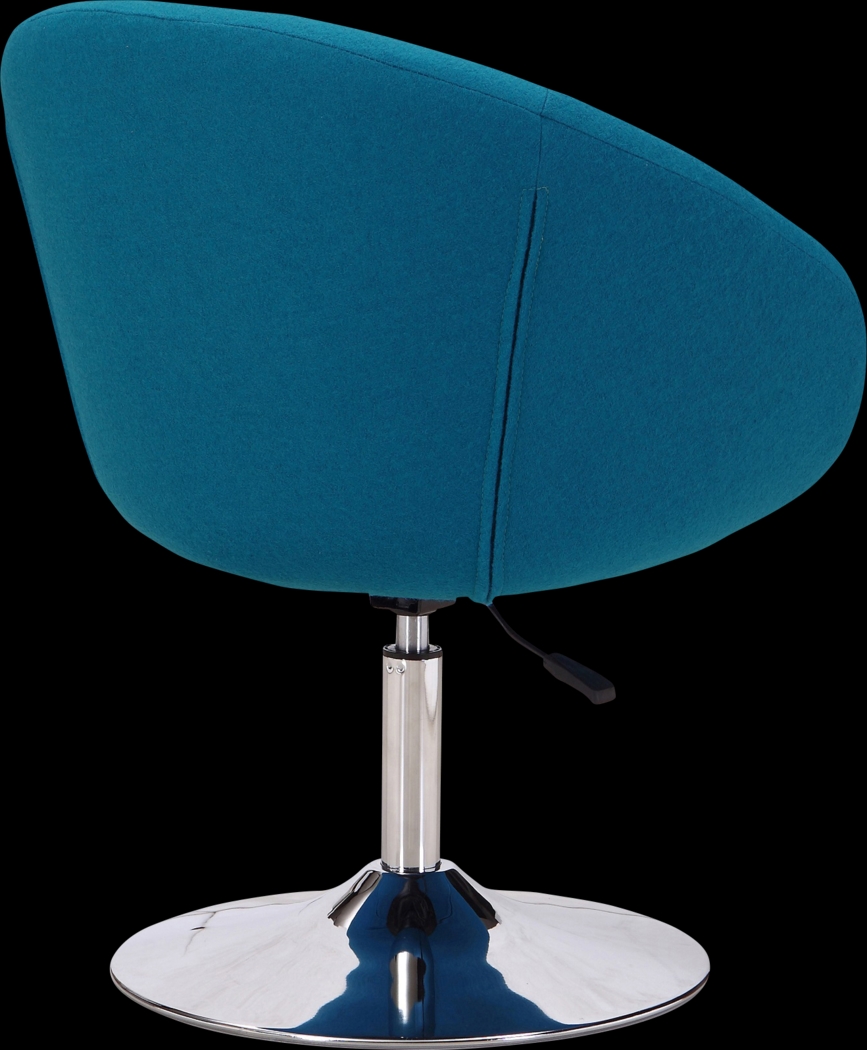 Amparoo Blue Swivel Accent Chair - Thumbnail - Image 4