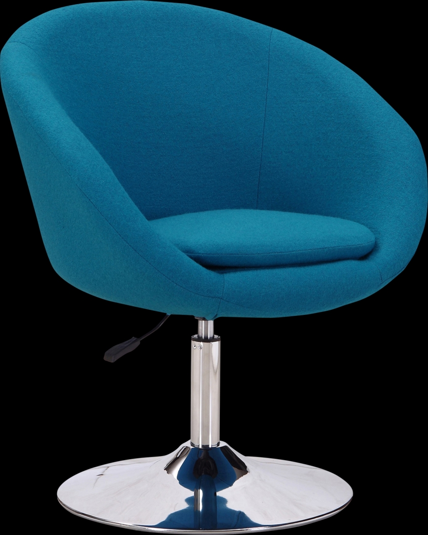 Amparoo Blue Swivel Accent Chair - Thumbnail - Image 1
