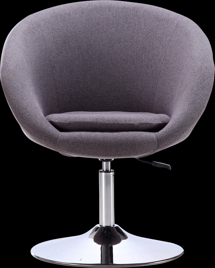 Amparoo Gray Swivel Accent Chair - Thumbnail - Image 1