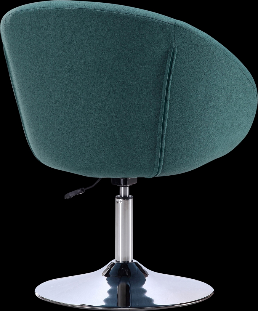 Amparoo Light Blue Swivel Accent Chair - Thumbnail - Image 4