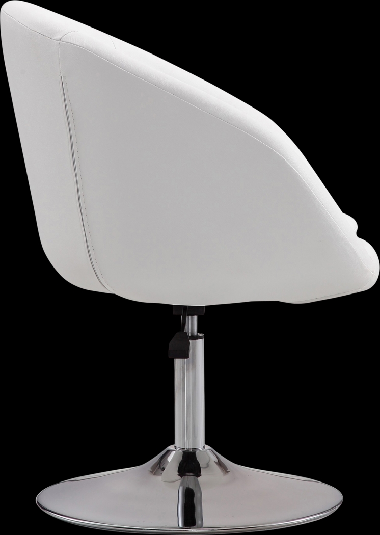 Amparoo White Swivel Accent Chair - Thumbnail - Image 3