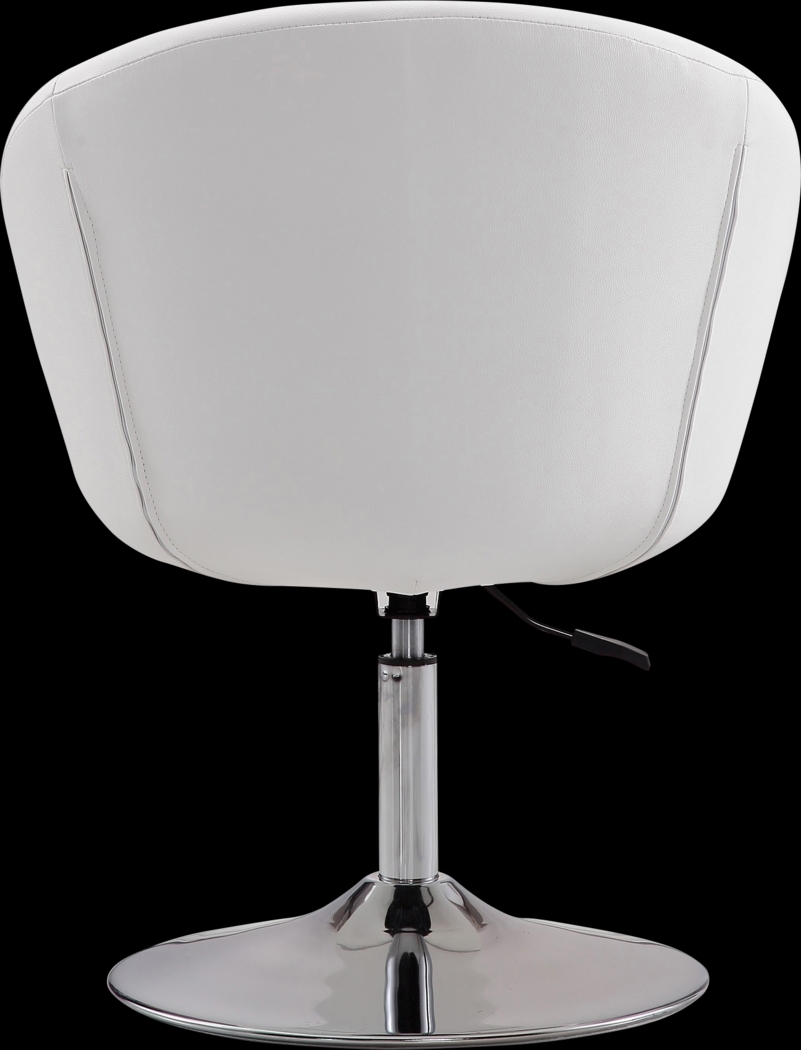 Amparoo White Swivel Accent Chair - Thumbnail - Image 4