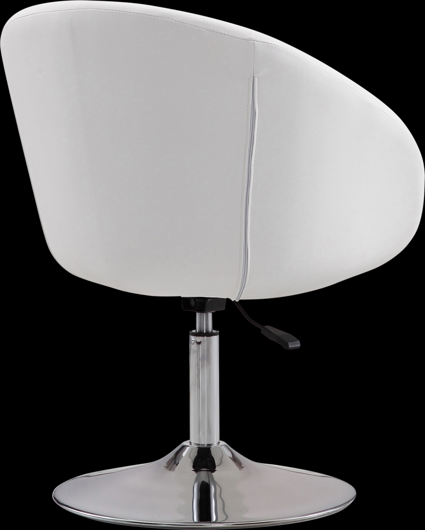 Amparoo White Swivel Accent Chair - Thumbnail - Image 5