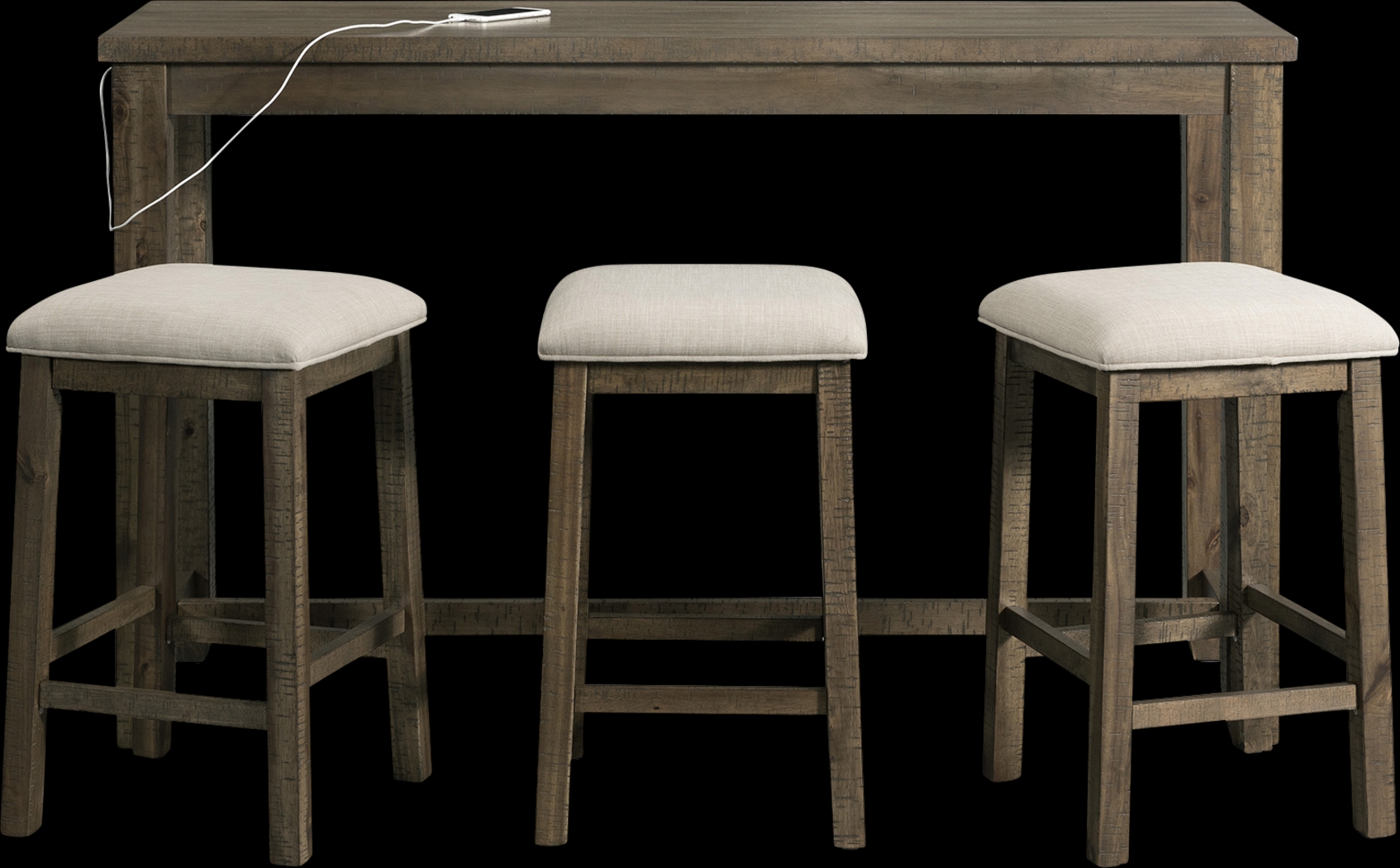 Ampezo Gray Bar Table with Stools - Thumbnail - Image 2