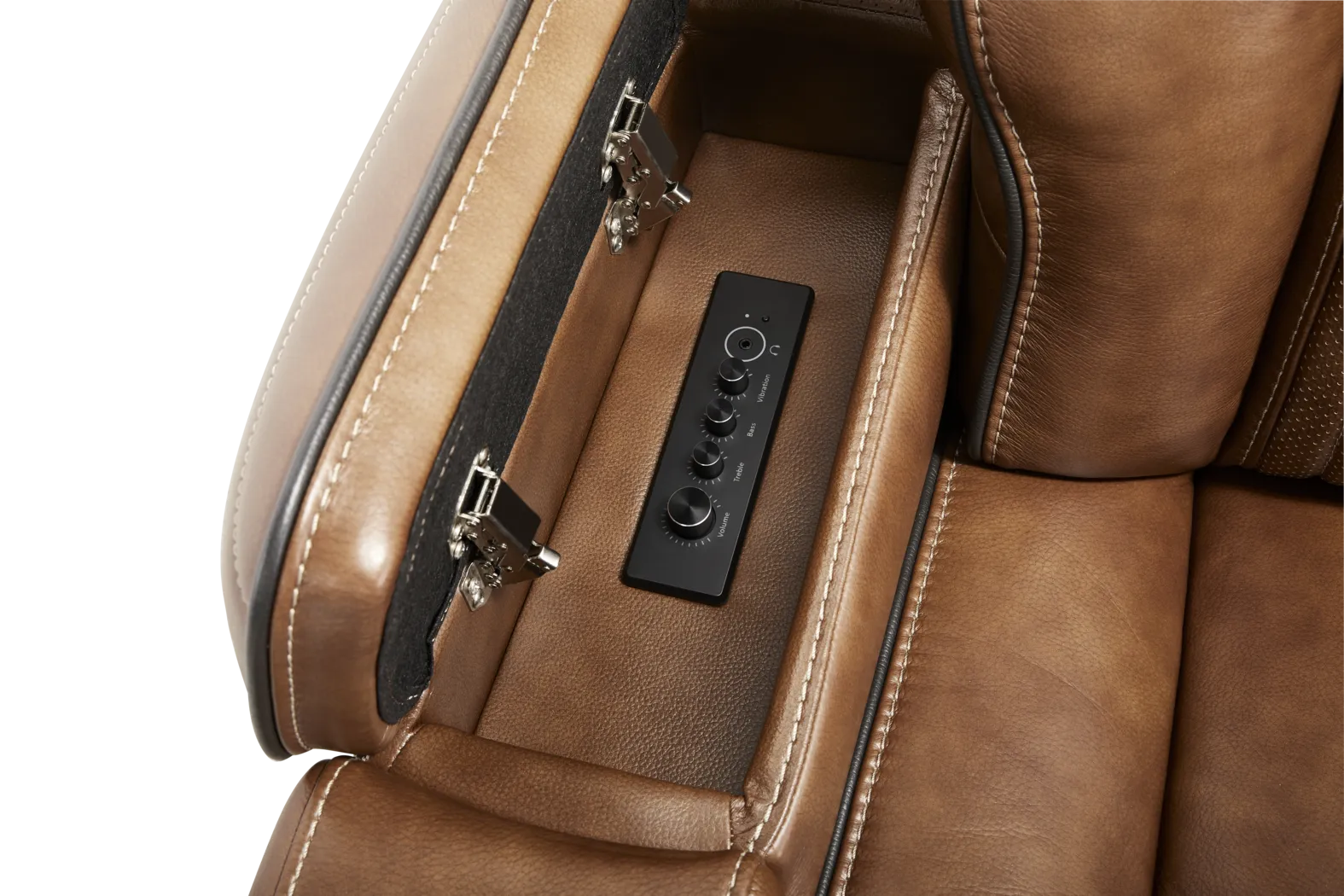 Amplify Brown Leather Triple Power Recliner - Image 10