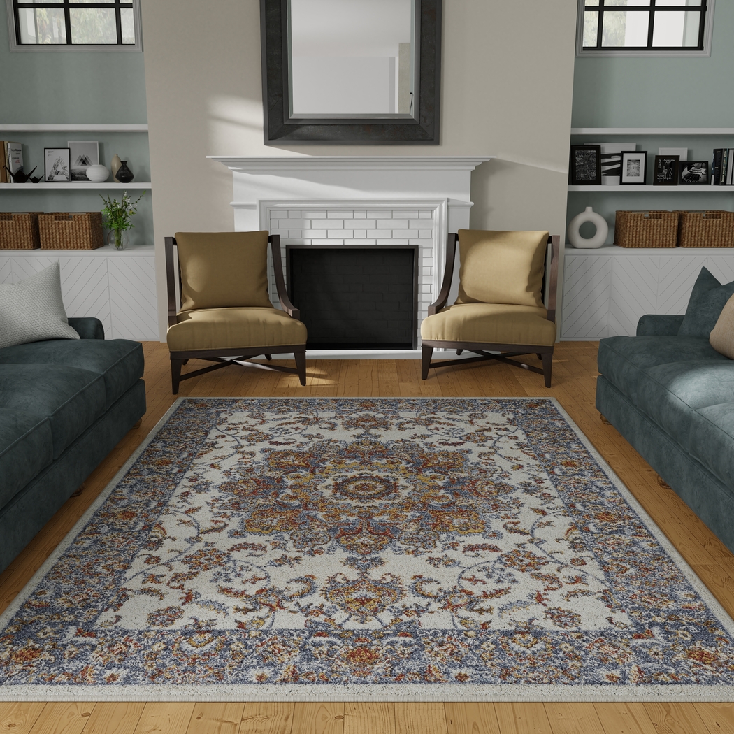 Amrenta Cream 5'3 x 7'3 Area Rug - Thumbnail - Image 2