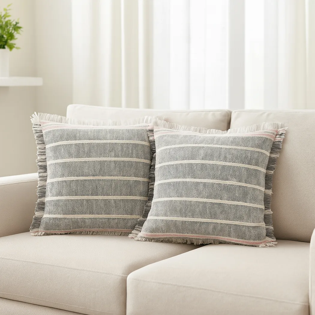 Amru Gray Pillow, Set of 2 - Thumbnail - Image 2
