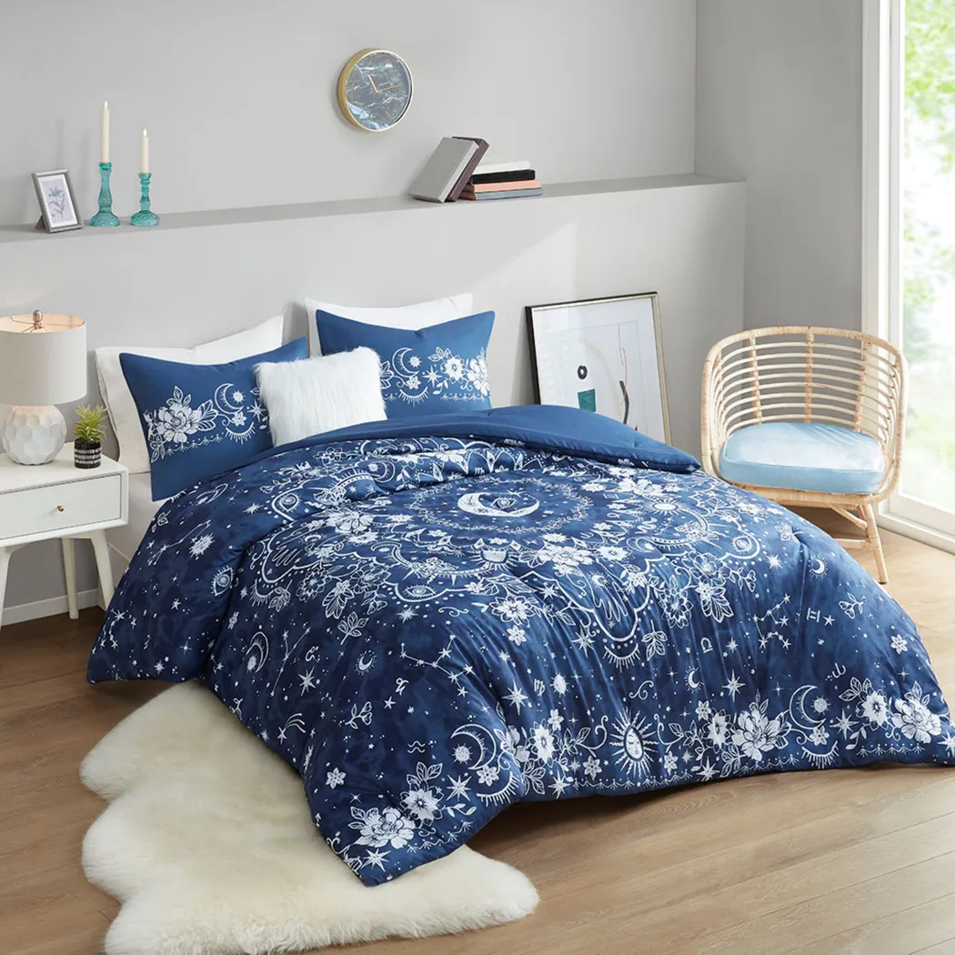 Kids Amsela Blue Full Comforter Set - Thumbnail - Image 3